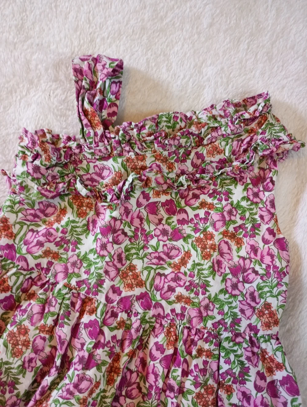 Janie And Jack Floral Toddler Girl Dress Size 12-18M